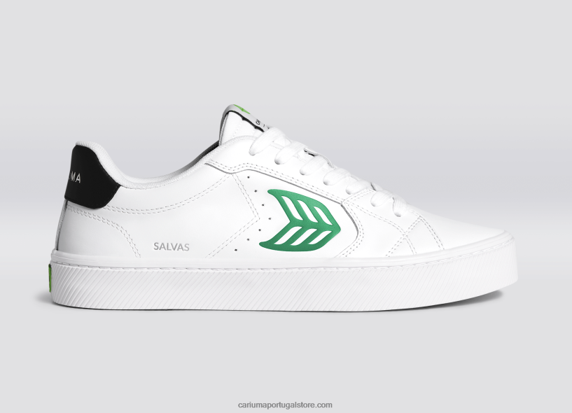 X2LHZ101 homens couro lwg branco/verde Cariuma