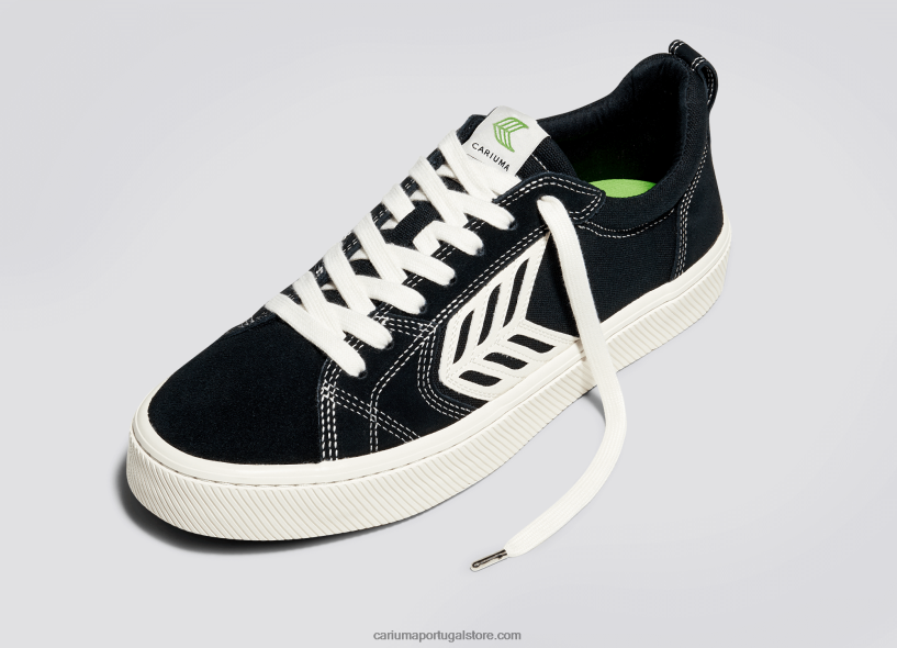 X2LHZ149 homens pé esquerdo (sapato único)-contraste preto/marfim Cariuma