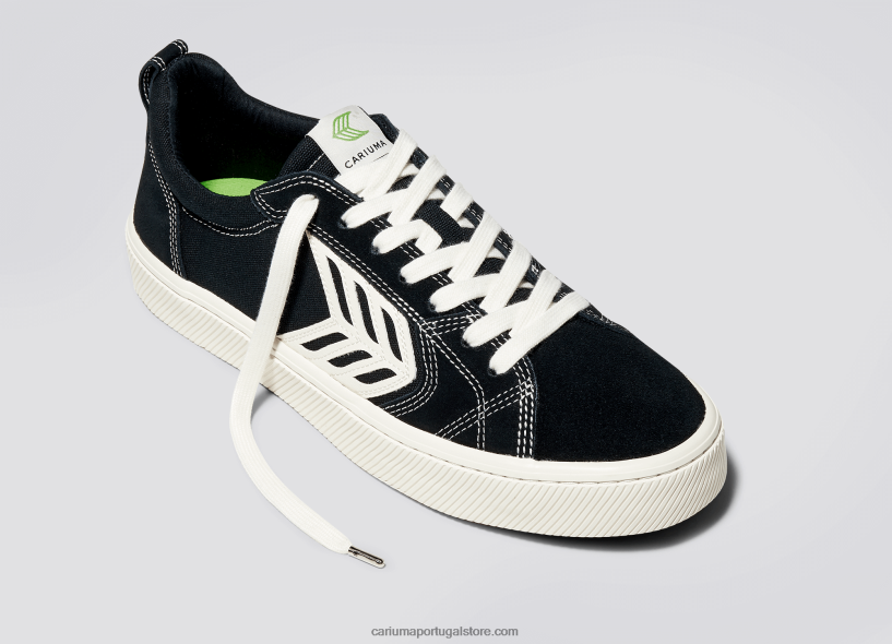 X2LHZ156 homens pé direito (sapato único)-contraste preto/marfim Cariuma