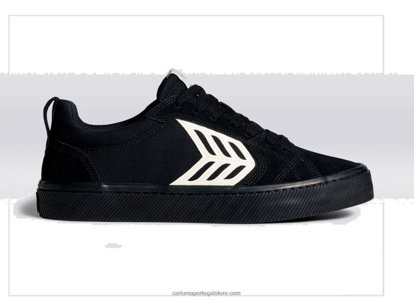 X2LHZ348 mulheres todo preto/marfim Cariuma
