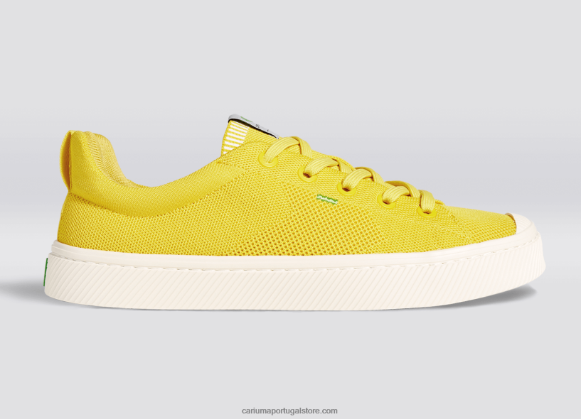 X2LHZ401 mulheres tricô amarelo sol Cariuma
