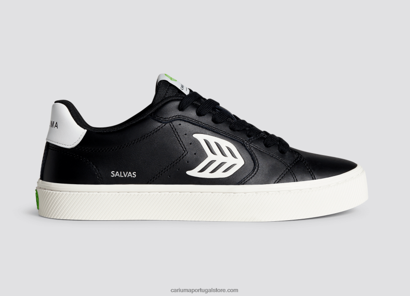 X2LHZ315 mulheres couro lwg preto/off-white Cariuma