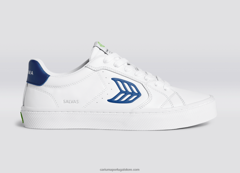 X2LHZ318 mulheres couro lwg branco/azul Cariuma