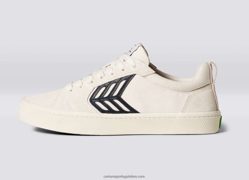X2LHZ372 mulheres pé esquerdo (sapato único) off-white vintage/preto Cariuma